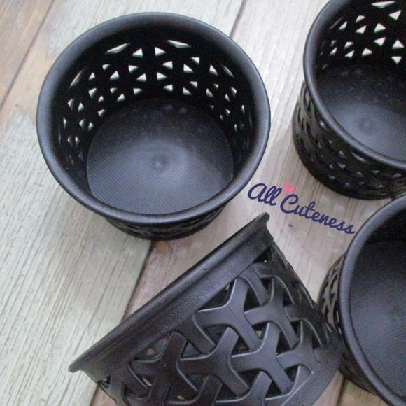 Small Circular Bins Black - Picture 5 of 5